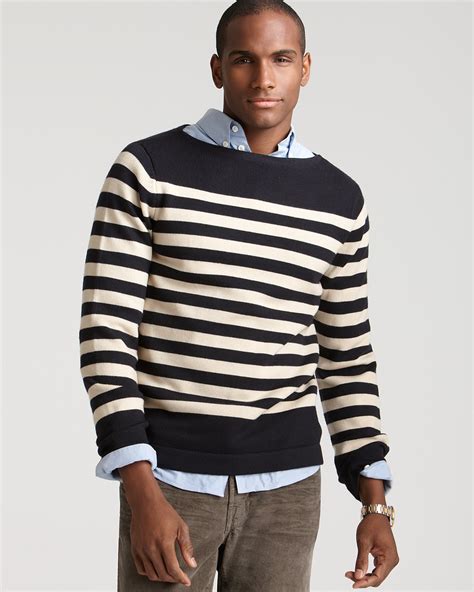 michael kors stripe crewneck sweater mens|Michael Kors Men's Striped Crewneck Sweater, Created for .